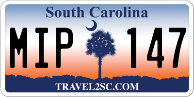 SC license plate MIP147