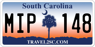SC license plate MIP148