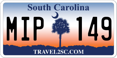 SC license plate MIP149
