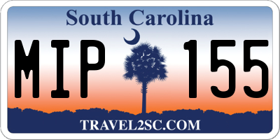 SC license plate MIP155
