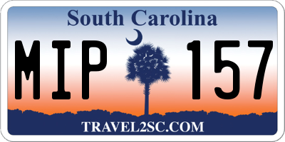 SC license plate MIP157