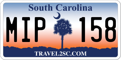 SC license plate MIP158