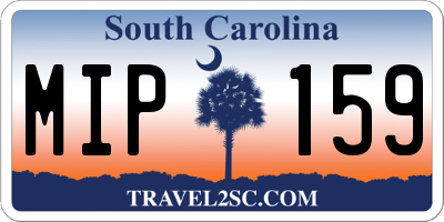 SC license plate MIP159