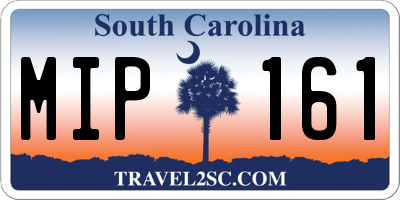 SC license plate MIP161