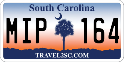SC license plate MIP164