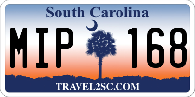 SC license plate MIP168