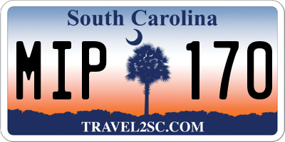 SC license plate MIP170