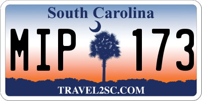 SC license plate MIP173