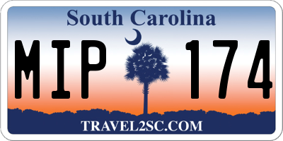 SC license plate MIP174
