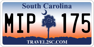 SC license plate MIP175