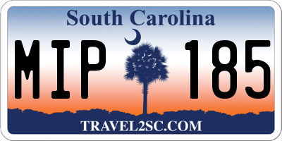 SC license plate MIP185