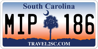 SC license plate MIP186