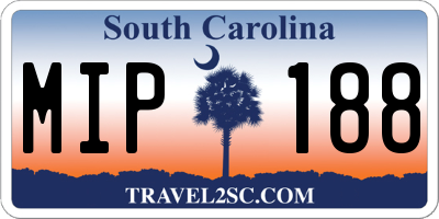 SC license plate MIP188