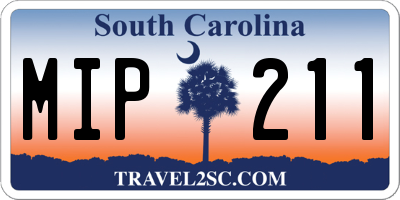 SC license plate MIP211