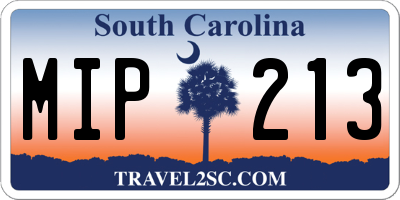 SC license plate MIP213