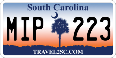 SC license plate MIP223