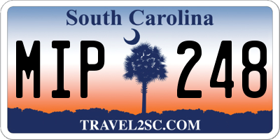 SC license plate MIP248