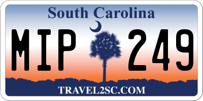SC license plate MIP249