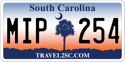 SC license plate MIP254
