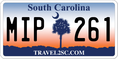 SC license plate MIP261