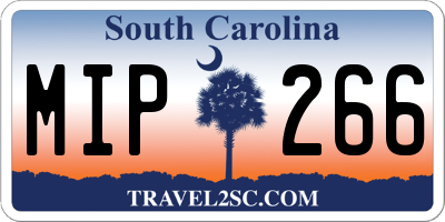 SC license plate MIP266