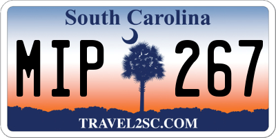 SC license plate MIP267