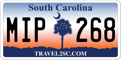 SC license plate MIP268