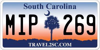 SC license plate MIP269