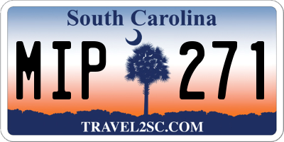 SC license plate MIP271