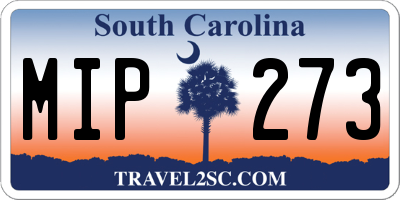 SC license plate MIP273