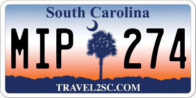 SC license plate MIP274