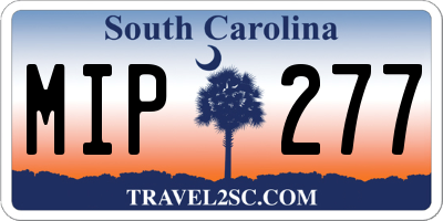 SC license plate MIP277