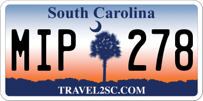 SC license plate MIP278