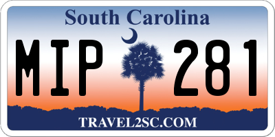 SC license plate MIP281