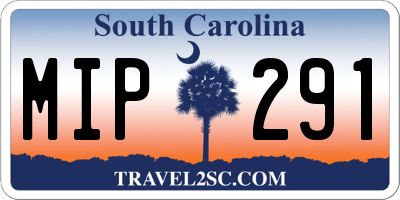 SC license plate MIP291