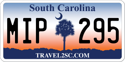 SC license plate MIP295