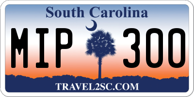 SC license plate MIP300