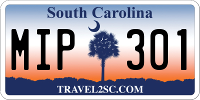 SC license plate MIP301