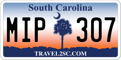 SC license plate MIP307