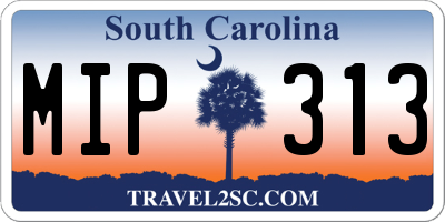 SC license plate MIP313