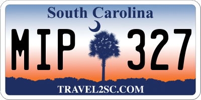 SC license plate MIP327