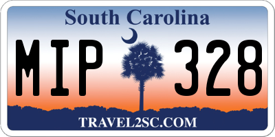 SC license plate MIP328