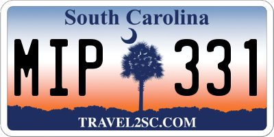 SC license plate MIP331