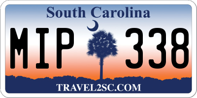 SC license plate MIP338