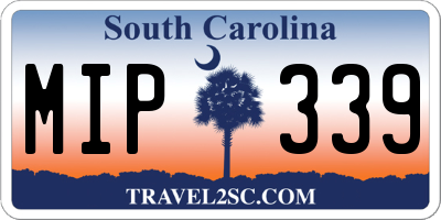 SC license plate MIP339