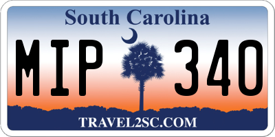 SC license plate MIP340