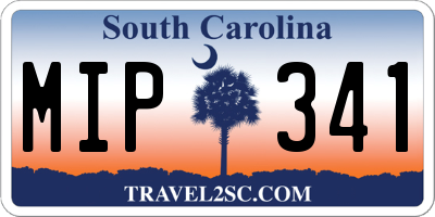 SC license plate MIP341