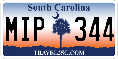 SC license plate MIP344
