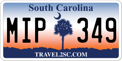 SC license plate MIP349