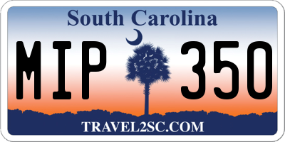 SC license plate MIP350